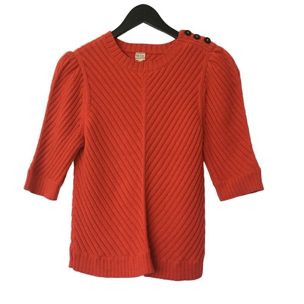 Chevron Rib  Pullover LA VIE By REBECCA TAYLOR